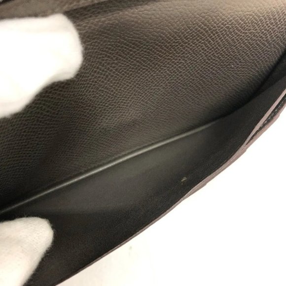 Auth HERMES HHardware Bearn Souffle Two fold Long Wallet Epsom Gray Based - Picture 10 of 15